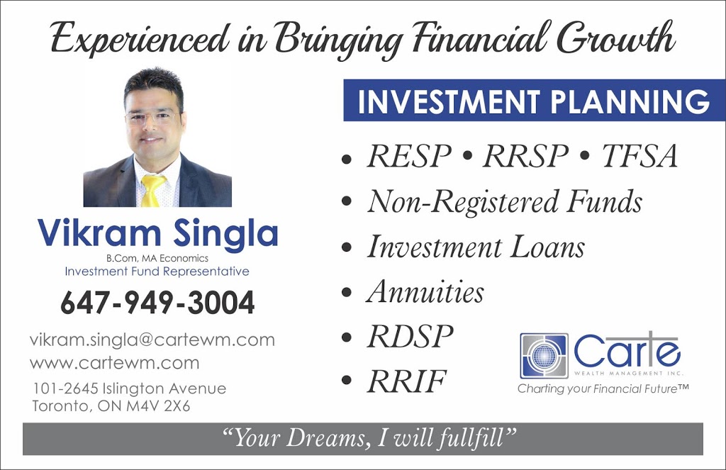 Vikram Singla Insurance & Investments | 132 Kingswood Dr, Brampton, ON L6V 2W4, Canada | Phone: (647) 997-9272