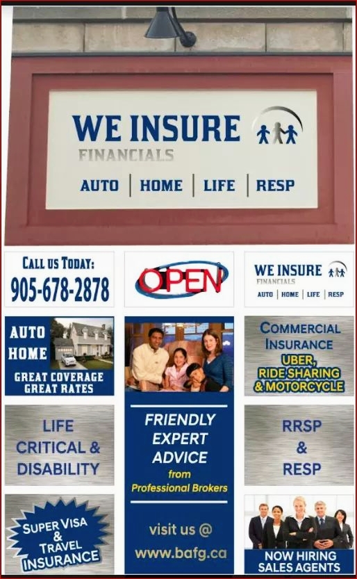 We Insure Financials Inc. | 50 Baycliffe Cres, Brampton, ON L7A 3Z4, Canada | Phone: (905) 678-2878