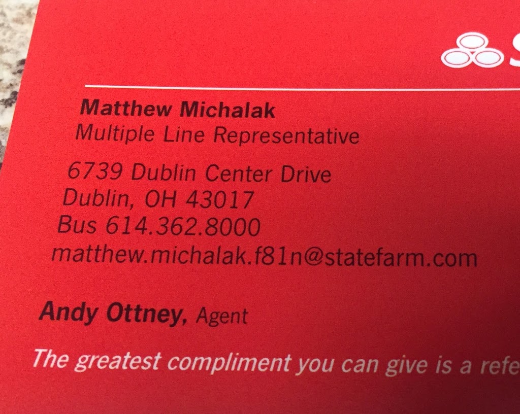 Andy Ottney - State Farm Insurance Agent | 6739 Dublin Center Dr, Dublin, OH 43017, USA | Phone: (614) 362-8000