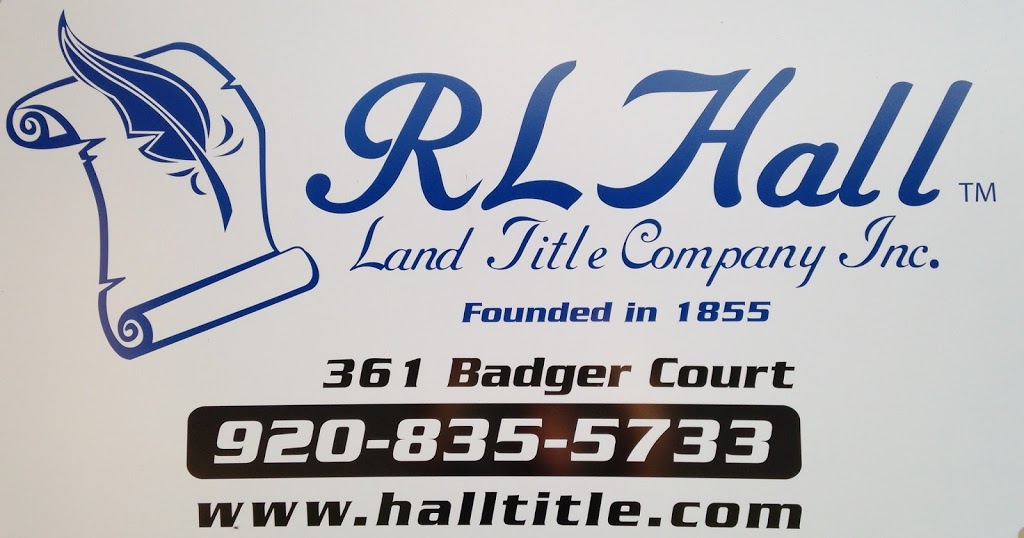 R.L. Hall Land Title Company, Inc. | 361 Badger Ct, Oconto, WI 54153, USA | Phone: (920) 835-5733