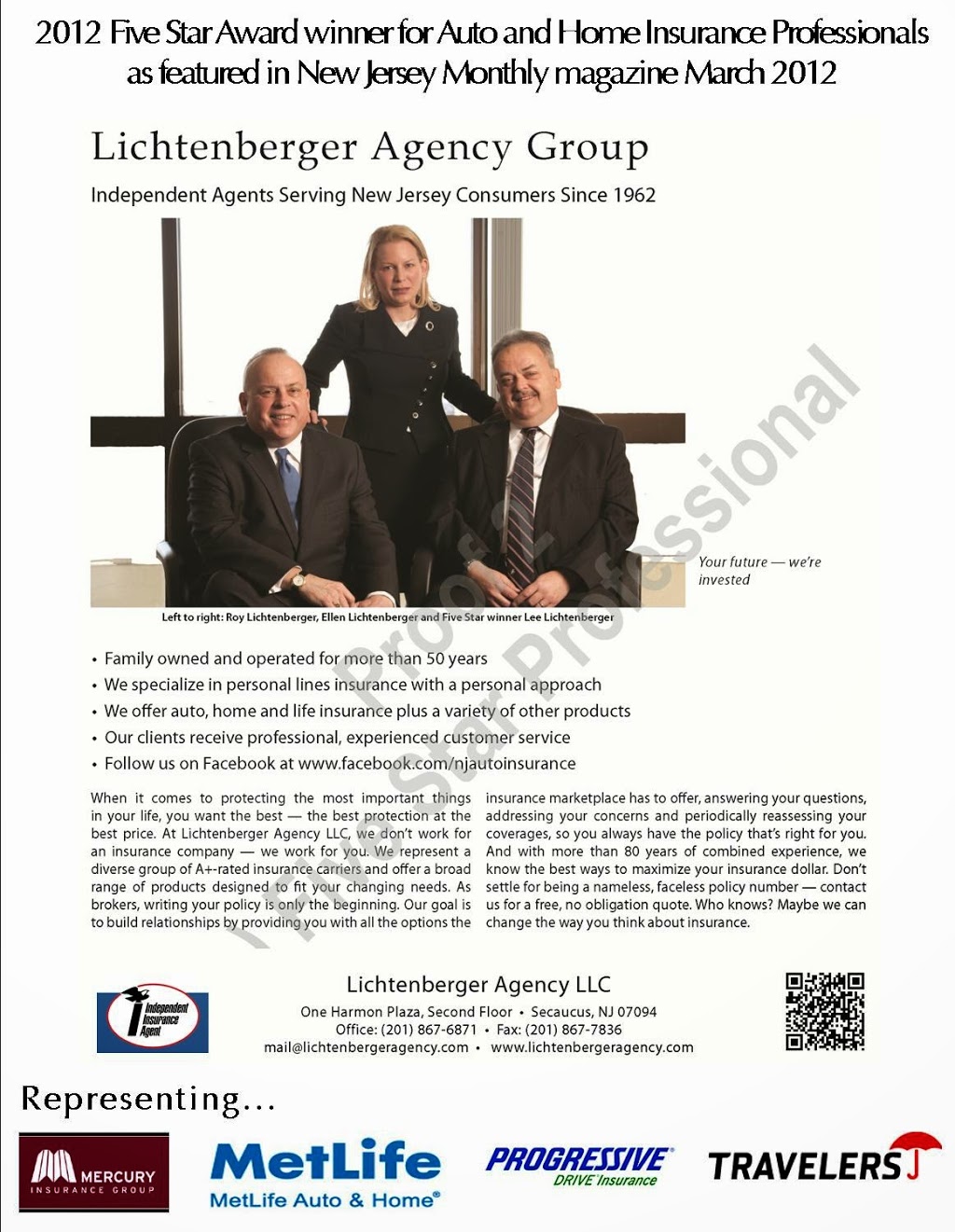 Lichtenberger Agency LLC | Second Floor, One Harmon Plaza, Secaucus, NJ 07094, USA | Phone: (201) 867-6871