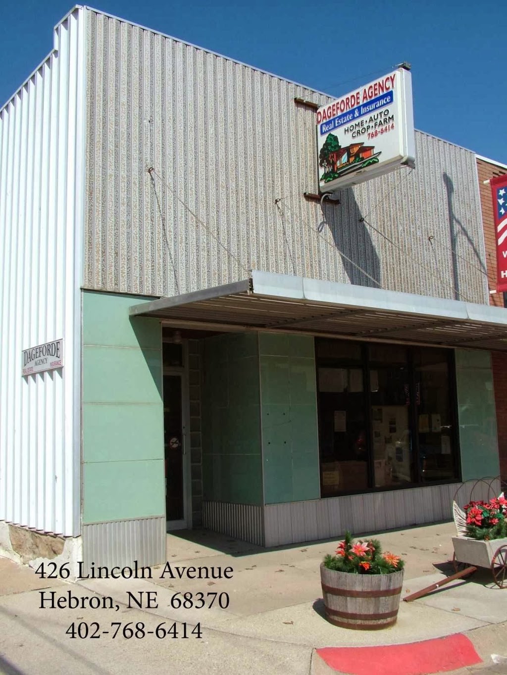 Dageforde Agency Inc | 426 Lincoln Ave, Hebron, NE 68370, USA | Phone: (402) 768-6414