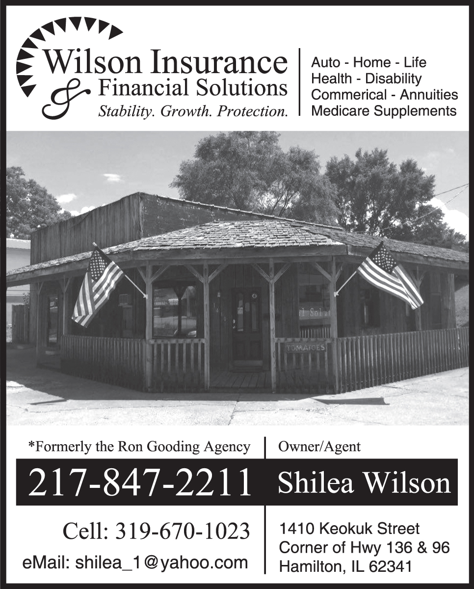 Wilson Insurance & Financial Solutions, Inc. | 1904 Keokuk St, Hamilton, IL 62341, USA | Phone: (217) 847-2211