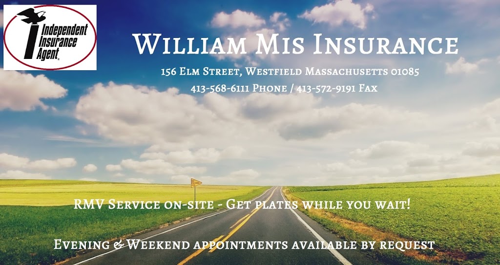 William J. Mis Insurance Agency | 156 Elm St, Westfield, MA 01085, USA | Phone: (413) 568-6111