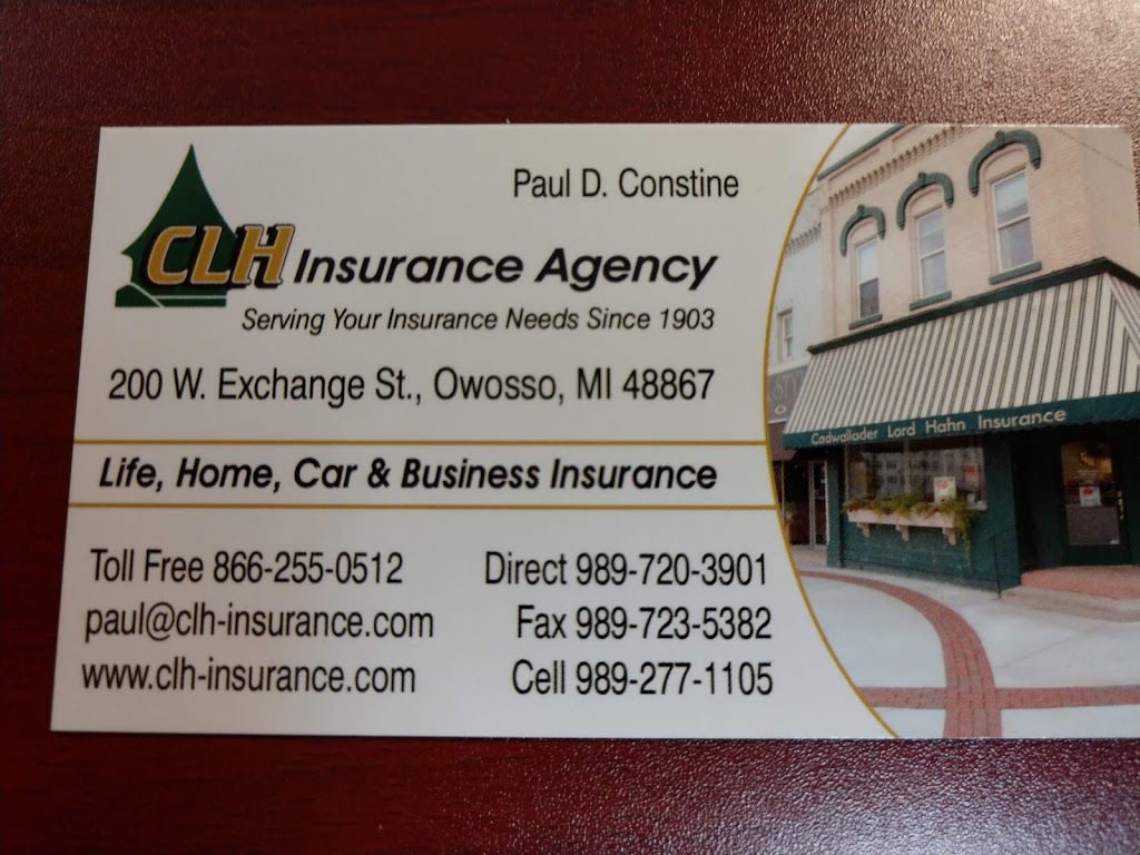 CLH Insurance Agency | 200 W Exchange St, Owosso, MI 48867, USA | Phone: (989) 725-7134