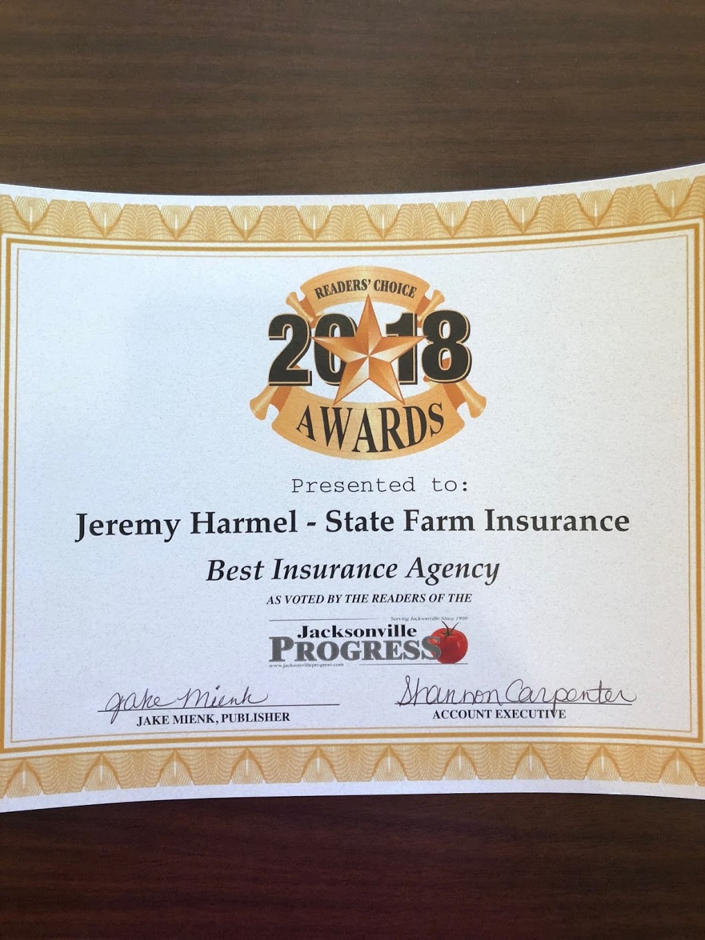 Jeremy Harmel - State Farm Insurance Agent | 1910 S Jackson St, Jacksonville, TX 75766, USA | Phone: (903) 586-9786