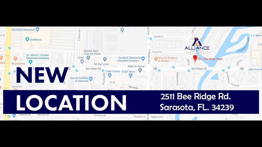 Alliance Insurance Of Sarasota Inc. | 2511 Bee Ridge Rd, Sarasota, FL 34239, USA | Phone: (941) 921-6000