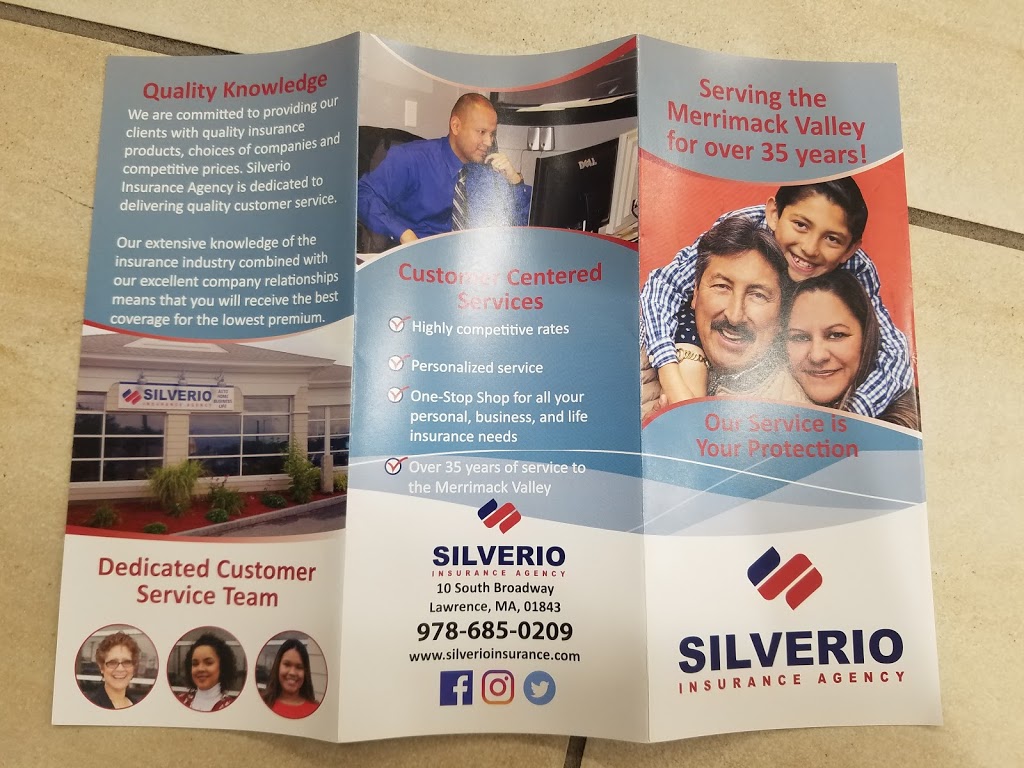 Silverio Insurance Agency | 10 S Broadway, Lawrence, MA 01843, USA | Phone: (978) 685-0209