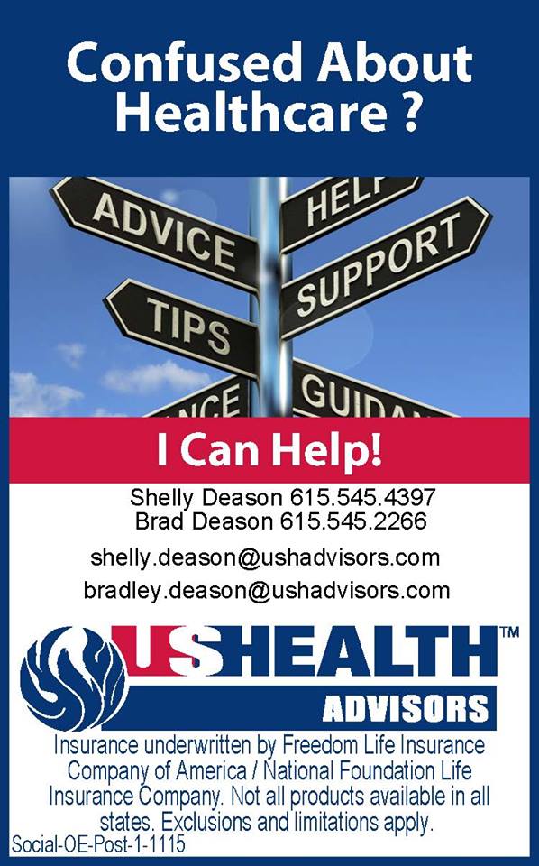 U.S. Health Advisors - Brad and Shelly Deason | 1050 Glenbrook Way, Hendersonville, TN 37075, USA | Phone: (615) 545-4397