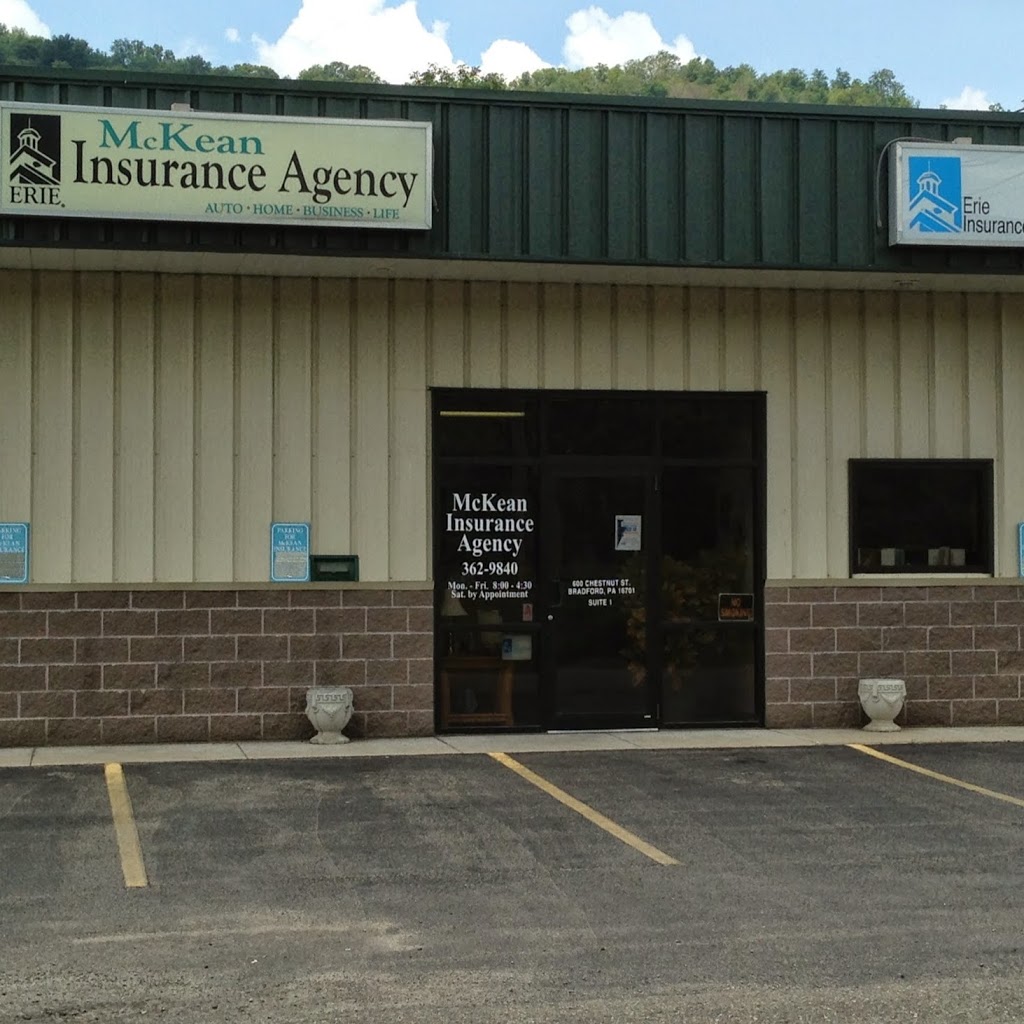 McKean Insurance Agency | 600 Chestnut St #1, Bradford, PA 16701, USA | Phone: (814) 362-9840