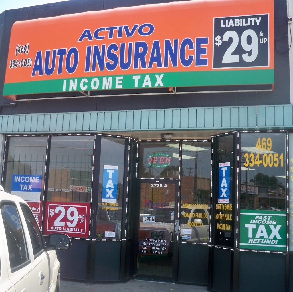 Activo Auto Insurance | 2726 Samuell Blvd Ste A, Dallas, TX 75223, USA | Phone: (469) 334-0051