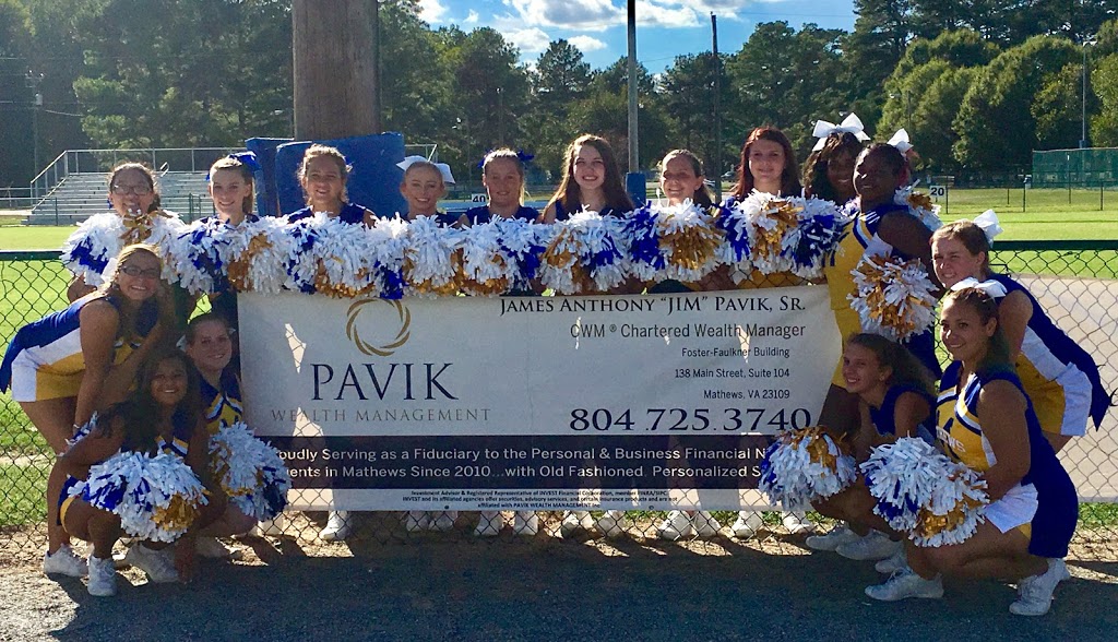 Pavik Wealth Management Inc | 138 Main St #104, Mathews, VA 23109, USA | Phone: (804) 725-3740