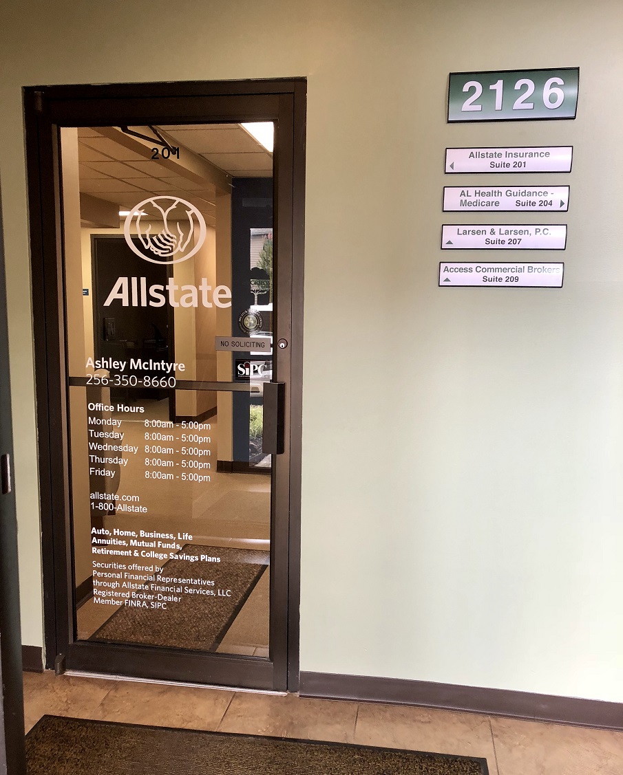 Ashley McIntyre: Allstate Insurance | 2126 6th Ave SE Ste 201, Decatur, AL 35601, USA | Phone: (256) 350-8660