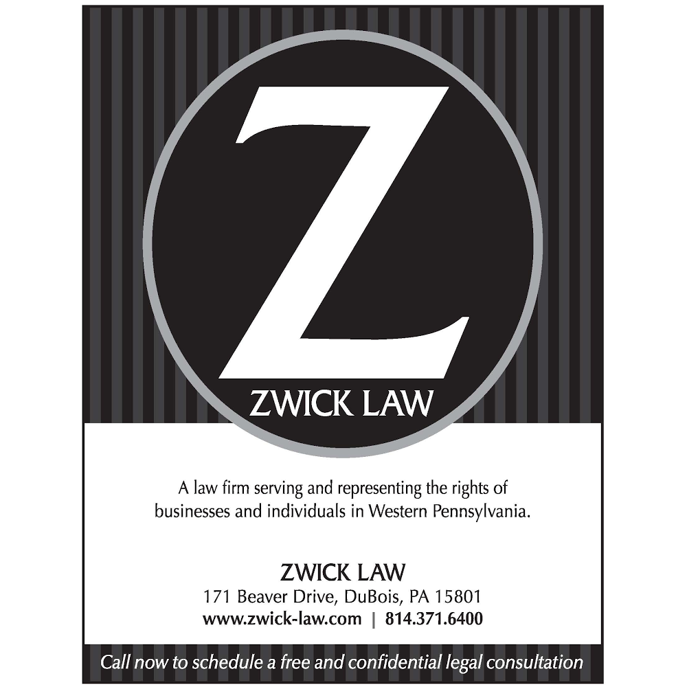 Zwick Law | 171 Beaver Dr, DuBois, PA 15801, USA | Phone: (814) 371-6400