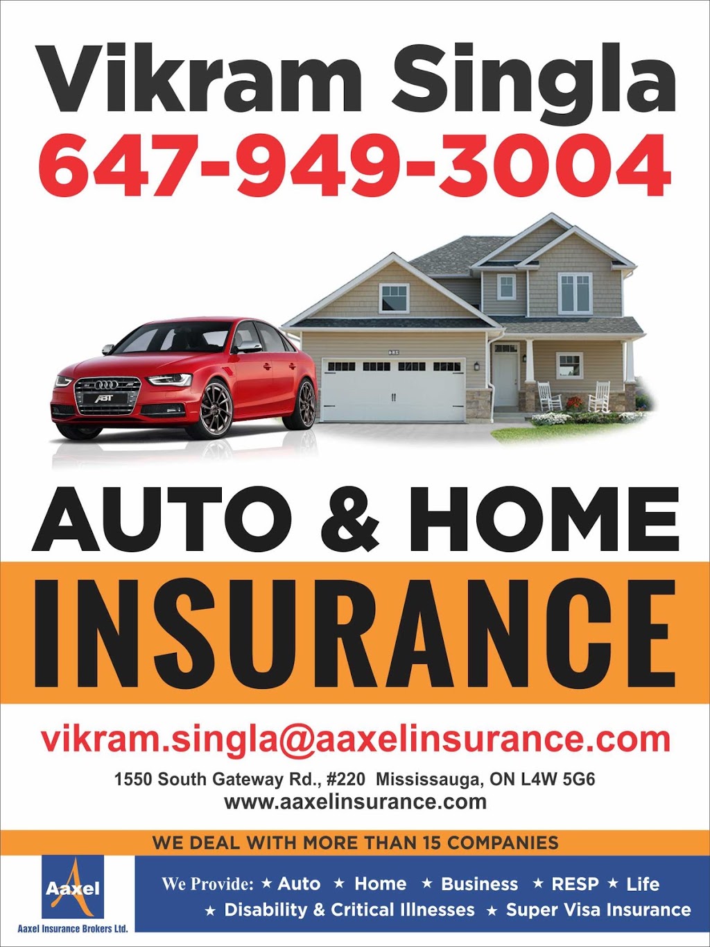 Vikram Singla Insurance & Investments | 132 Kingswood Dr, Brampton, ON L6V 2W4, Canada | Phone: (647) 997-9272