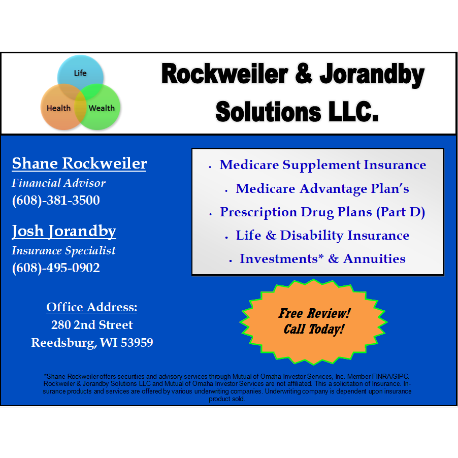 Rockweiler & Jorandby Solutions LLC. | 280 2nd St, Reedsburg, WI 53959, USA | Phone: (608) 381-3500