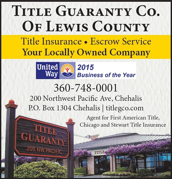 Title Guaranty Company of Lewis County | 200 NW Pacific Ave, Chehalis, WA 98532, USA | Phone: (360) 748-0001