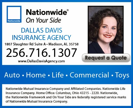 Dallas Davis Insurance Agency - Nationwide Insurance | 115 Manning Dr SW Ste D201, Huntsville, AL 35801, USA | Phone: (256) 716-1307