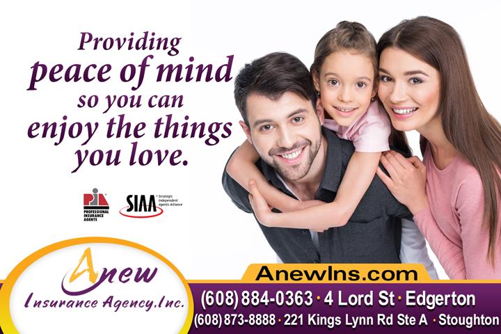 Anew Insurance Agency, Inc. | 221 Kings Lynn Rd, Stoughton, WI 53589, USA | Phone: (608) 873-8888