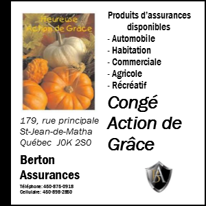 Berton Assurances | 179 Route Principale, Saint-Jean-de-Matha, QC J0K 2S0, Canada | Phone: (450) 875-0918