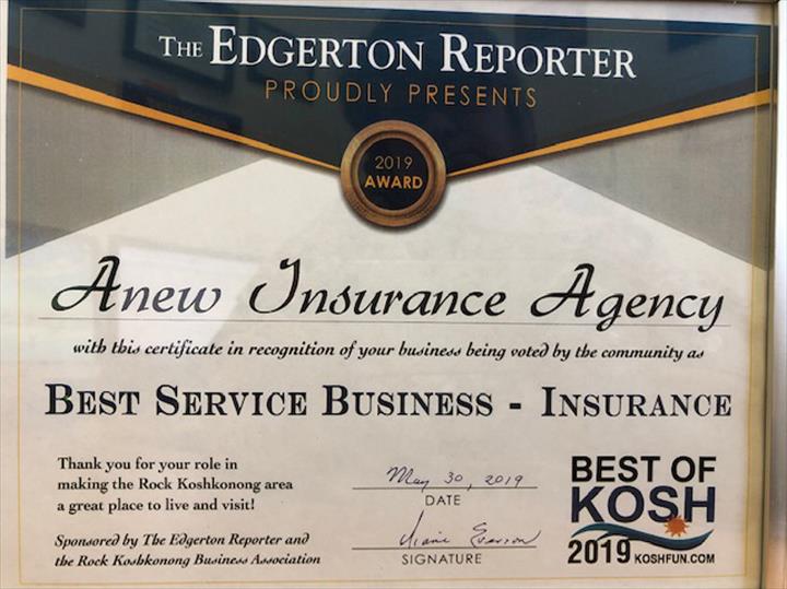 Anew Insurance Agency, Inc. | 221 Kings Lynn Rd, Stoughton, WI 53589, USA | Phone: (608) 873-8888