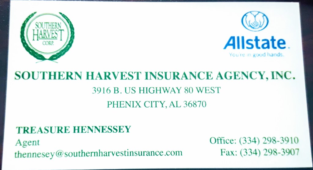 Southern Harvest Insurance | 3916 US-80, Phenix City, AL 36870, USA | Phone: (334) 298-3910