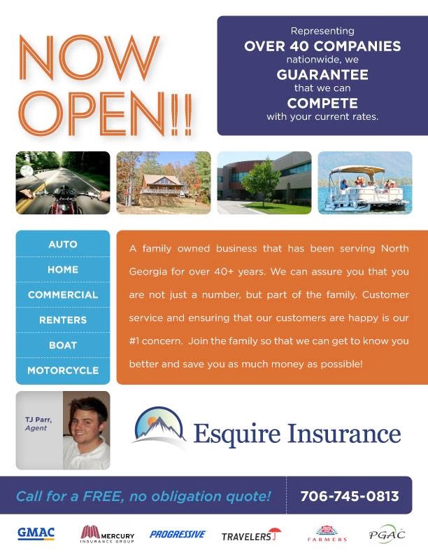 Esquire Insurance | 1376 GA-515 E, Blairsville, GA 30512, USA | Phone: (706) 745-0831