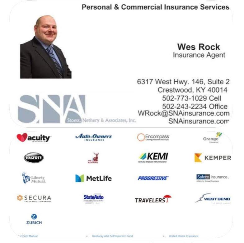 Agent Wes Rock - SNA Insurance | 6317 West, KY-146 Ste 2, Crestwood, KY 40014, USA | Phone: (502) 773-1029