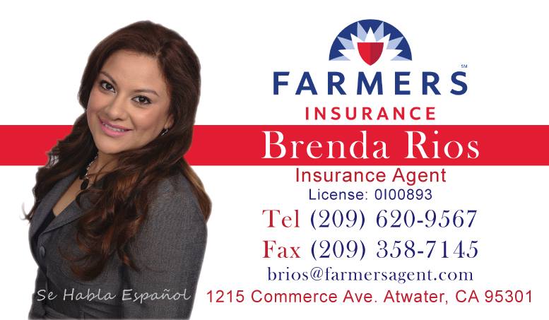 Farmers Insurance - Brenda Rios | 1215 Commerce Ave, Atwater, CA 95301, USA | Phone: (209) 620-9567