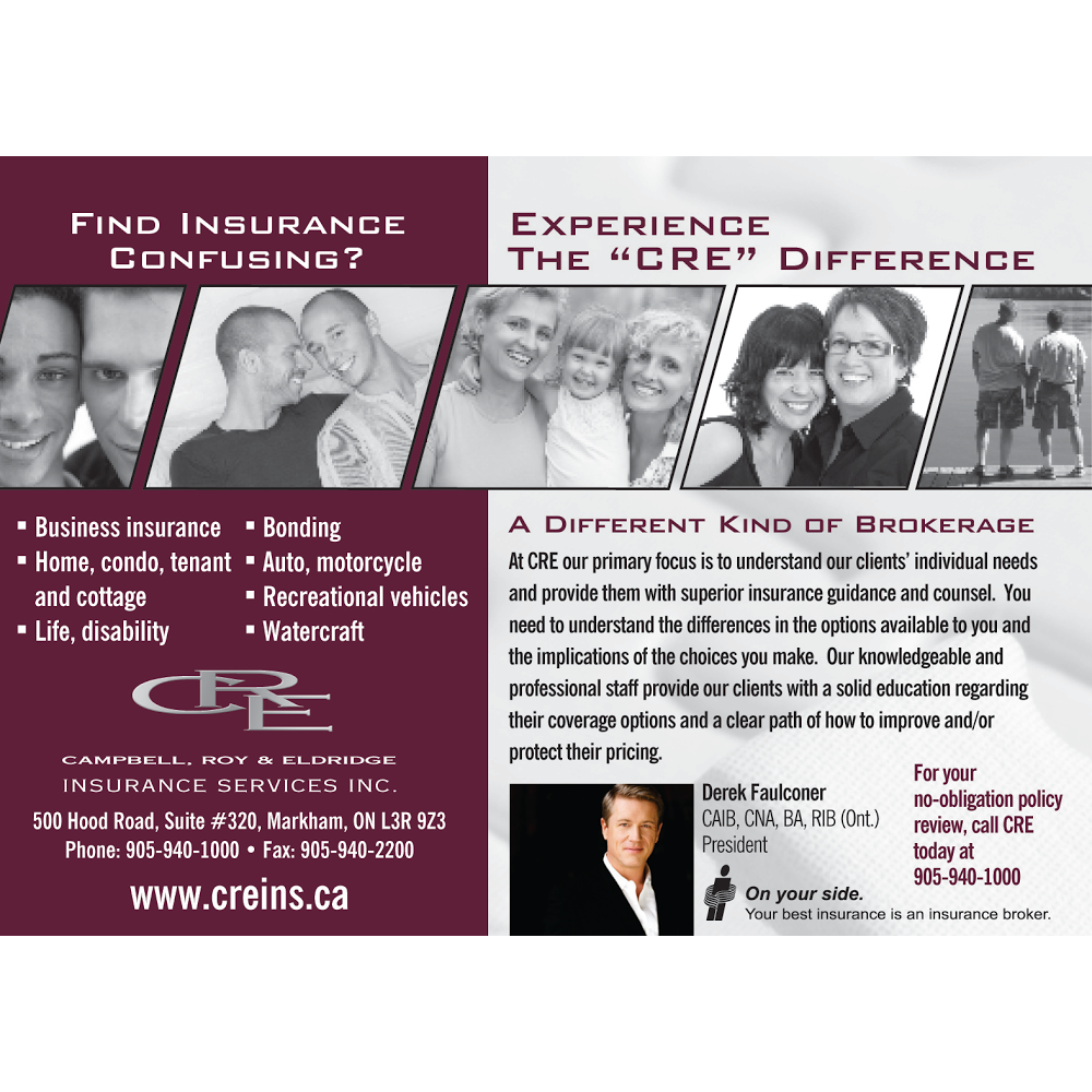 CRE Insurance Services | 500 Hood Rd #320, Markham, ON L3R 9Z3, Canada | Phone: (800) 489-7889