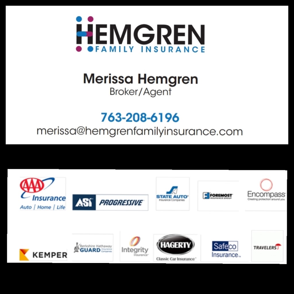 Hemgren Family Insurance | 15219 Bluebird St NW, Andover, MN 55304, USA | Phone: (763) 208-6196