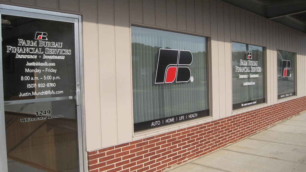 Farm Bureau Financial Services: Justin Mundt | 1249 Whitewater Ave, St Charles, MN 55972, USA | Phone: (507) 932-8760