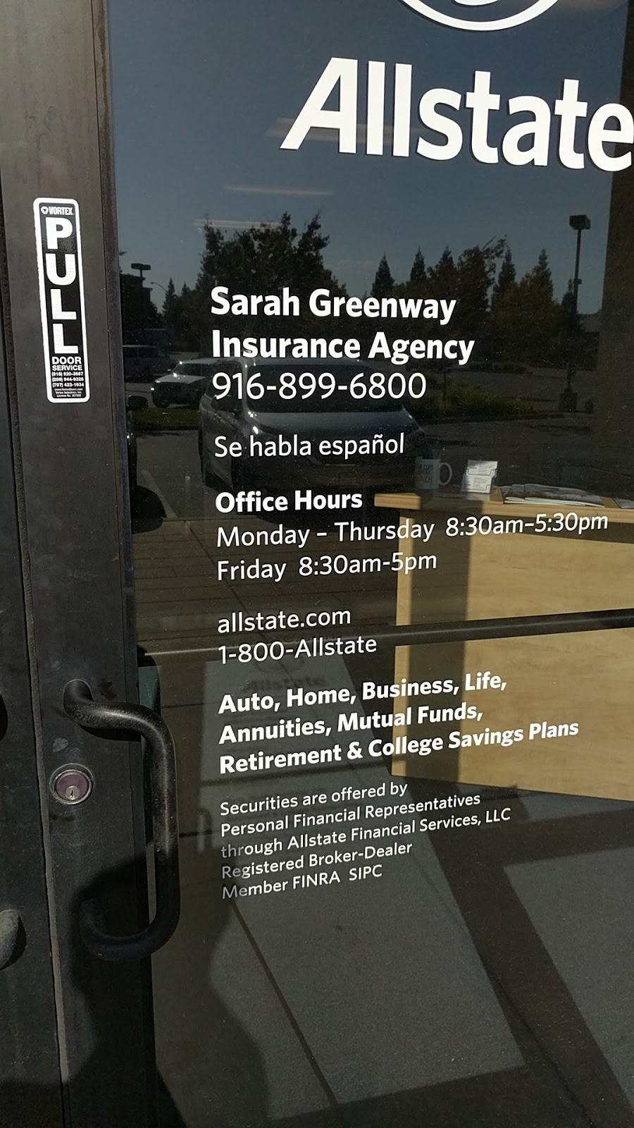 Sarah Greenway: Allstate Insurance | 6508 Lonetree Blvd Ste 104, Rocklin, CA 95765, USA | Phone: (916) 899-6800