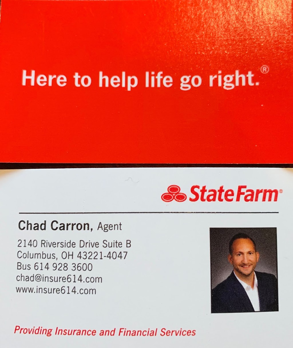 Chad Carron - State Farm Insurance Agent | 2140 Riverside Dr Ste B, Columbus, OH 43221, USA | Phone: (614) 928-3600