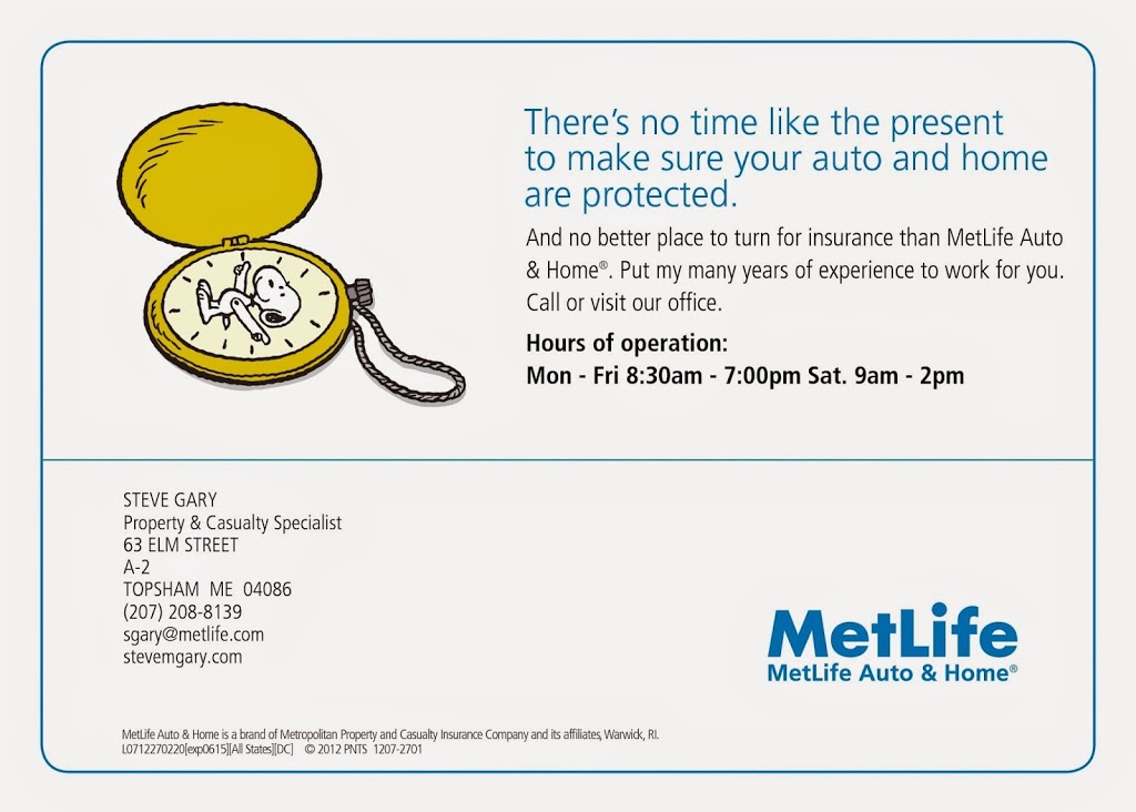 MetLife Auto & Home | 63 Elm St Suite A2, Topsham, ME 04086, USA | Phone: (207) 208-8139