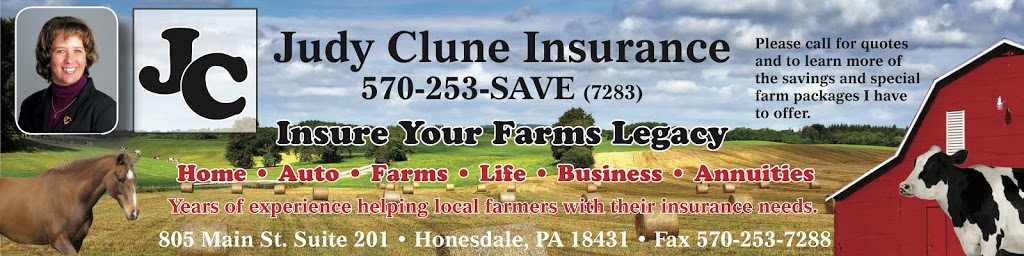 Judy Clune Insurance | 805 Main ST Suite #201, 2nd FLOOR, Honesdale, PA 18431, USA | Phone: (570) 253-7283