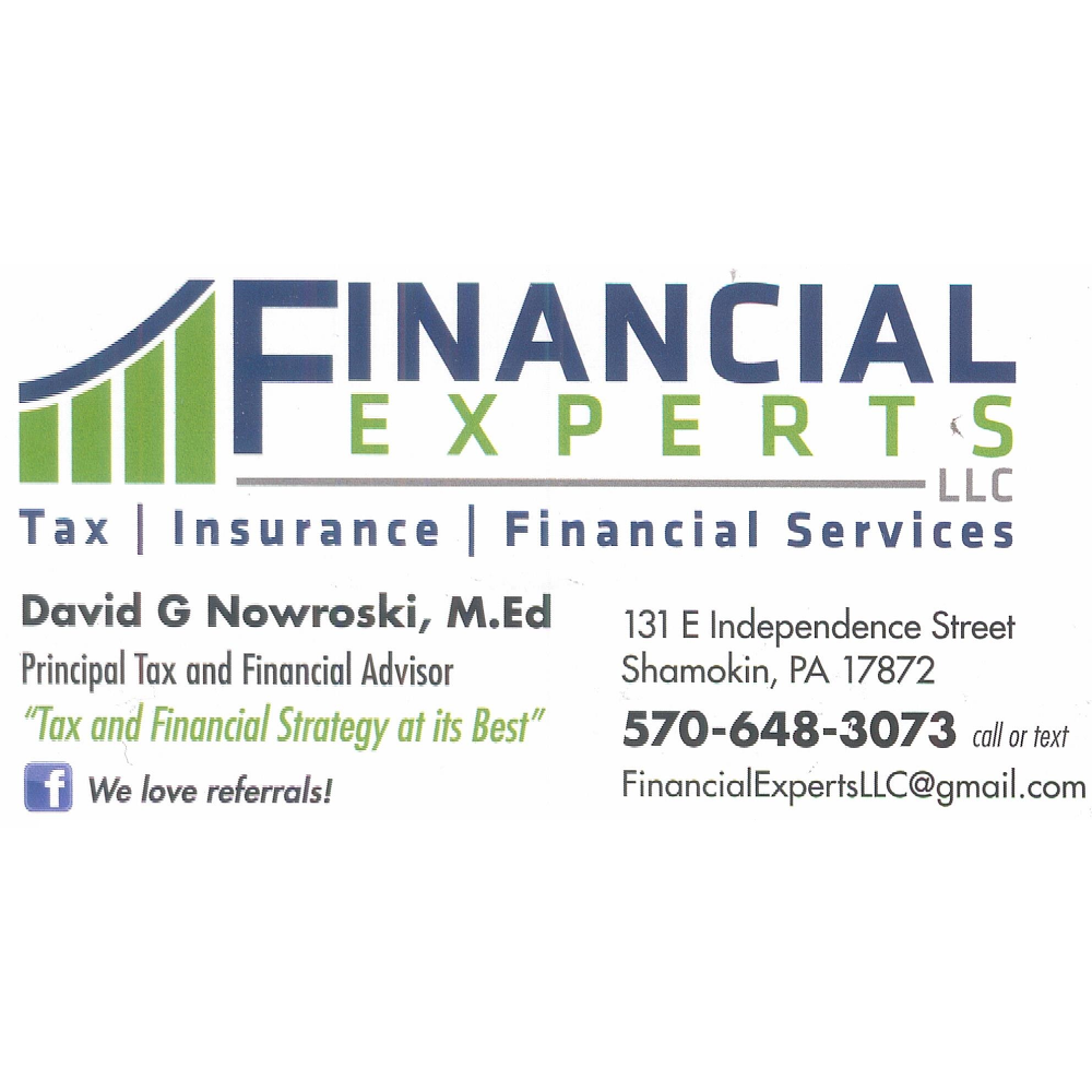 Financial Experts LLC | 131 E Independence St, Shamokin, PA 17872, USA | Phone: (570) 648-3073