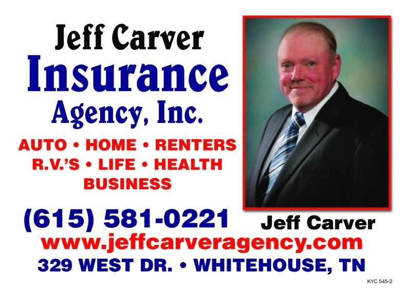 Jeff Carver Insurance Agency, Inc | 329 West Dr, White House, TN 37188, USA | Phone: (615) 581-0242