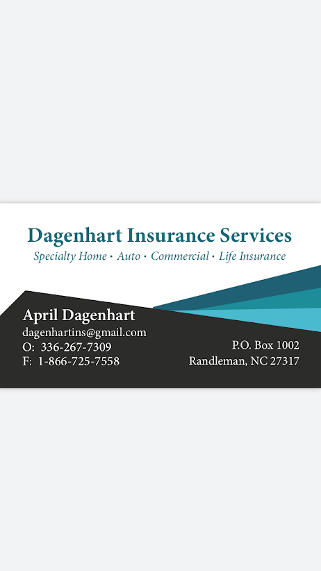 Dagenhart Insurance Services | PO 1002, Randleman, NC 27317, USA | Phone: (336) 267-7309