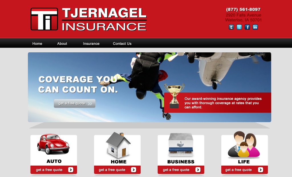 Tjernagel Insurance | 2920 Falls Ave, Waterloo, IA 50701, USA | Phone: (319) 235-6719