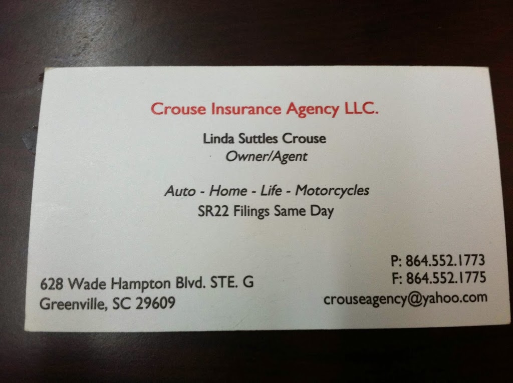 Crouse Insurance Agency LLC | 628 Wade Hampton Blvd, Greenville, SC 29609, USA | Phone: (864) 552-1773