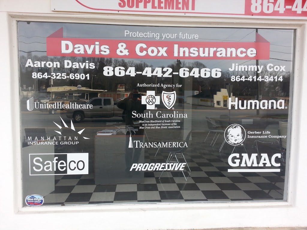 Davis & Cox Insurance | b, 500 E 1st Ave, Easley, SC 29640, USA | Phone: (864) 442-6466