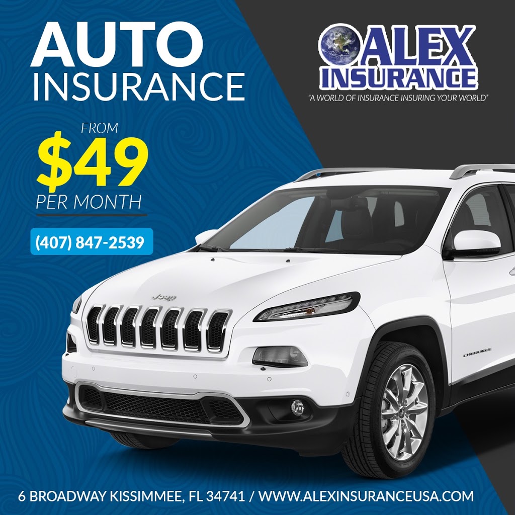 Alex Insurance Agency LLC | 6 Broadway, Kissimmee, FL 34741, USA | Phone: (407) 847-2539