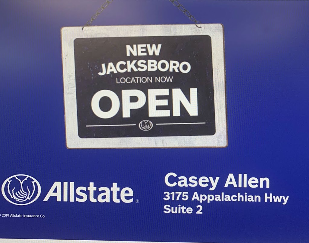 Allstate Insurance Agent: Casey Allen | 3175 Appalachian Hwy Ste 2, Jacksboro, TN 37757, USA | Phone: (423) 592-4292