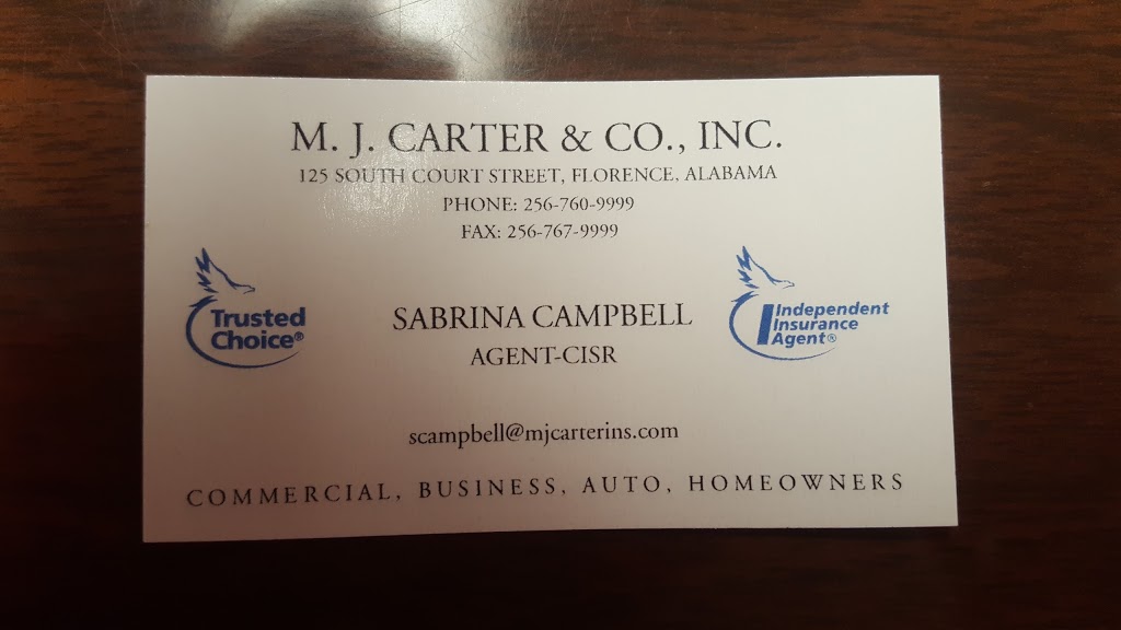 M. J. Carter and Co, Inc. | 125 S Court St, Florence, AL 35630, USA | Phone: (256) 760-9999