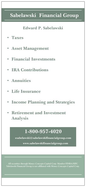 Sabelawski Financial Group, Money Concepts | 1 Village Green, Greenfield, MA 01301, USA | Phone: (800) 957-4020