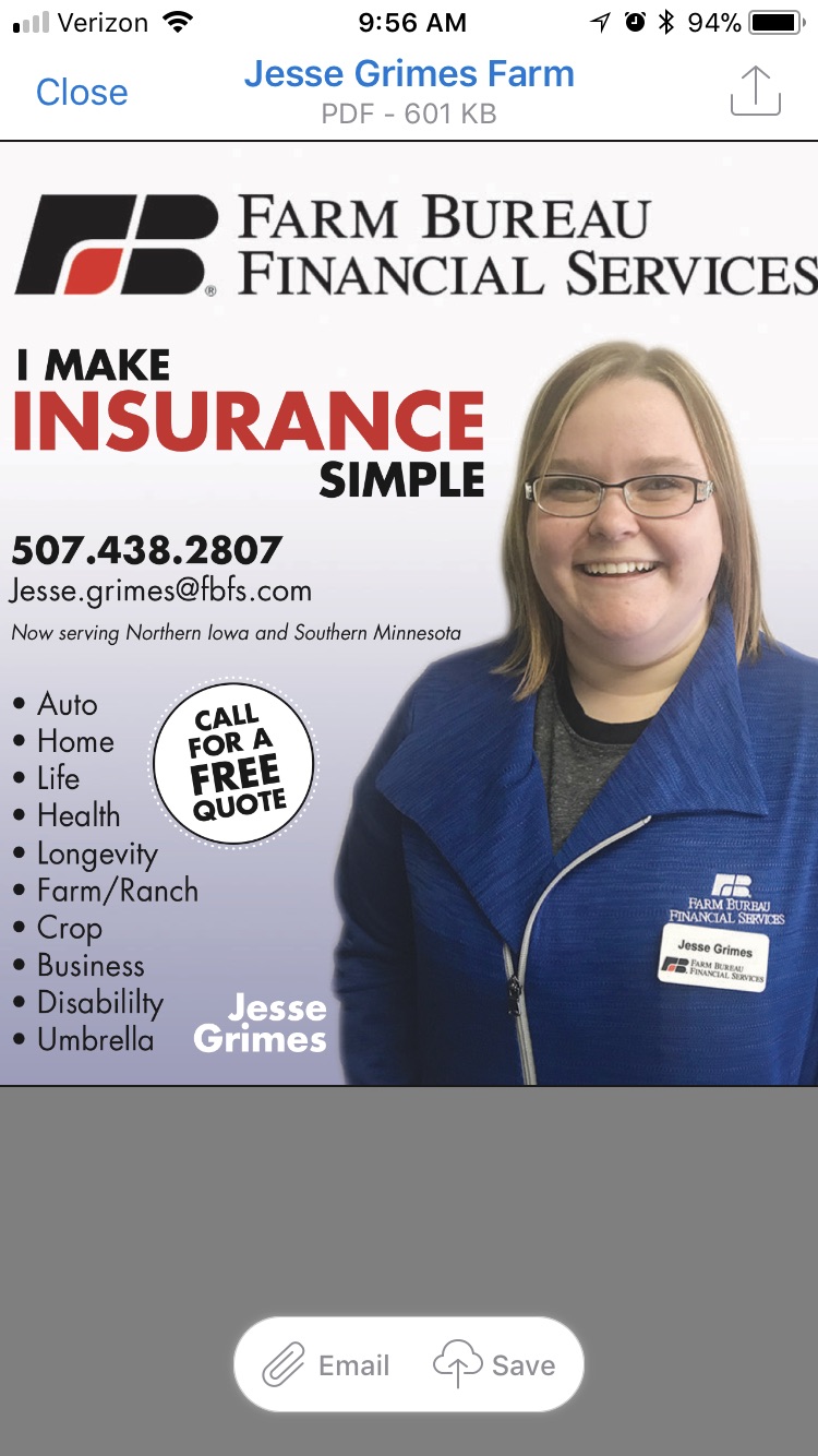 Farm Bureau Financial Service Jesse Grimes | 705 Marshall St, Albert Lea, MN 56007, USA | Phone: (507) 668-6006