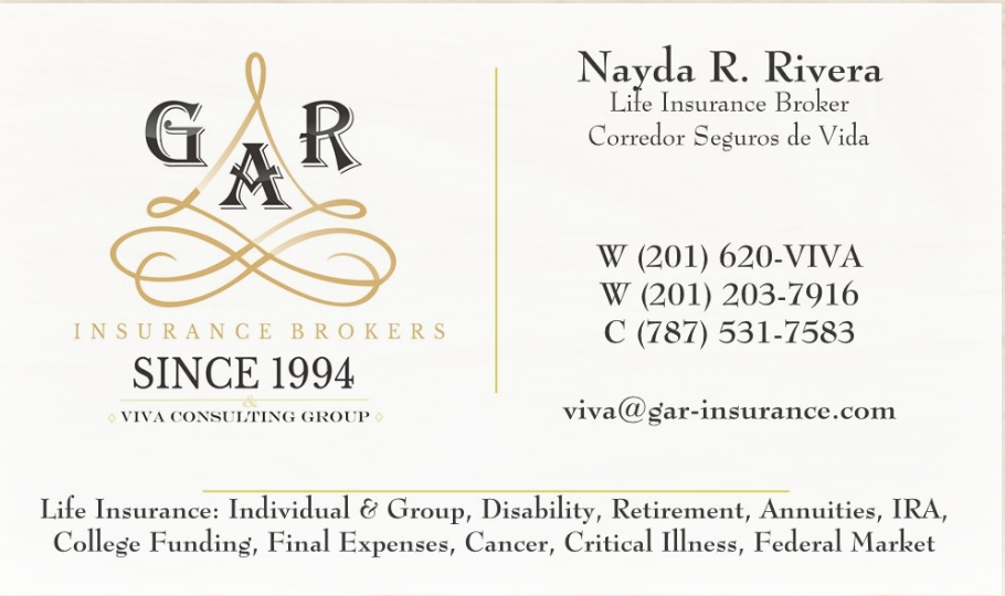 Nayda Rivera Life Insurance Broker | 152 Harrison Ave, Garfield, NJ 07026, USA | Phone: (201) 203-7916