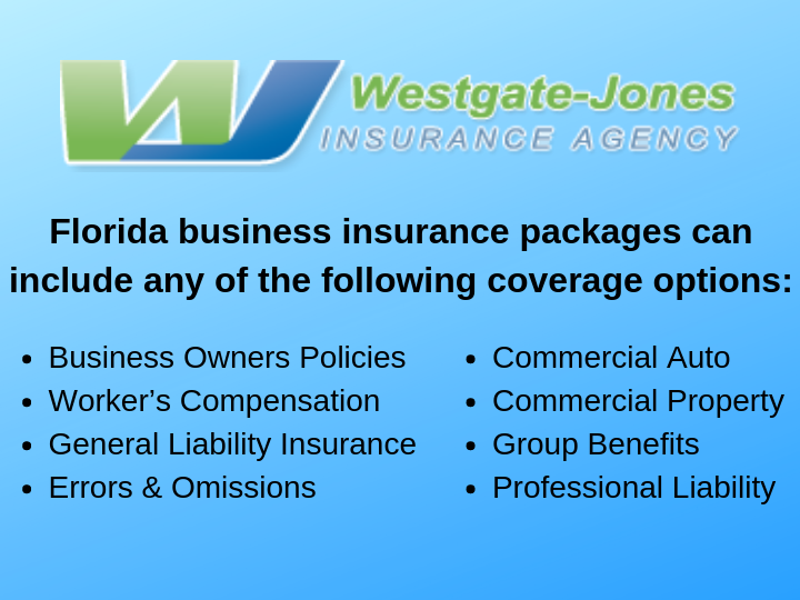 Westgate-Jones Insurance | 3411 W Main St, Leesburg, FL 34748, USA | Phone: (352) 787-7548