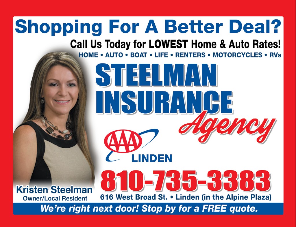 Steelman Insurance Agency LLC | 616 W Broad St, Linden, MI 48451, USA | Phone: (810) 735-3383